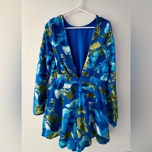Lulu's Blue Floral Dress
